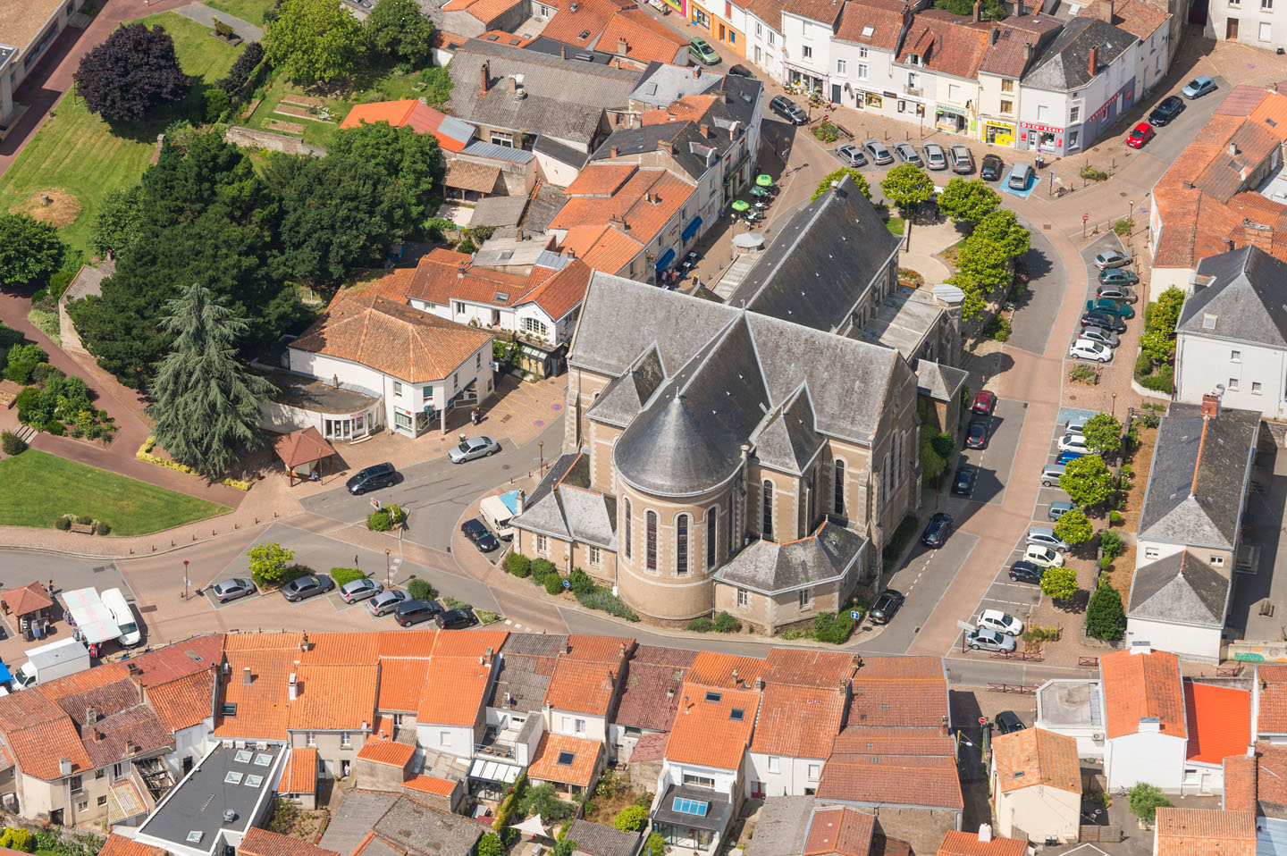 Photo aerienne de Saint Julien de Concelles,commune ligerienne de Loire-Atlantique